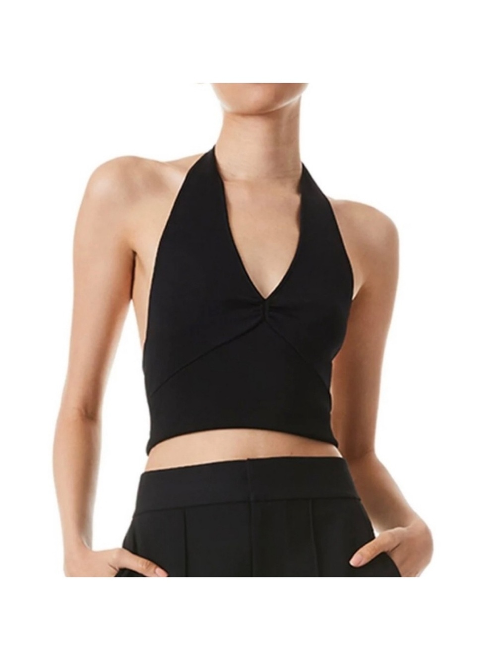 Alice & Olivia SARIA HALTER TOP